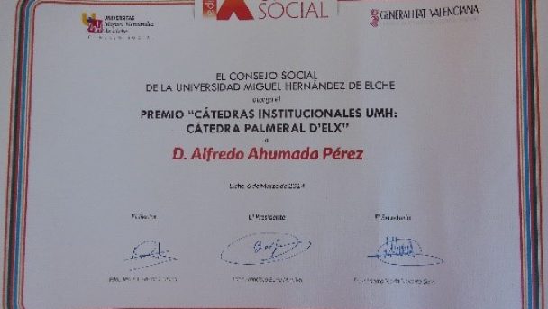 PREMIO -CÁTEDRAS INSTITUCIONALES UMH